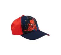 Marvel Spiderman Kappe für Jungen - Kinder Cap Basecap Baseballkappe verstellbar Rot/Blau