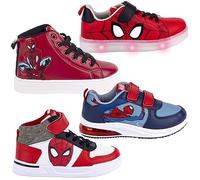 Marvel Spiderman - Kinderschuhe Sneakers Turnschuhe mit LED-Lichtern Offizielles Lizenzprodukt [Hohe Sneakers 6174 Rot