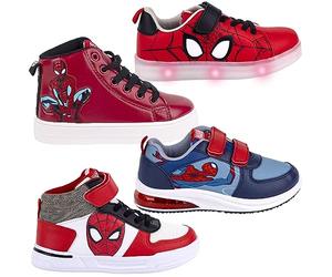 Marvel Spiderman - Kinderschuhe Sneakers Turnschuhe mit LED-Lichtern Offizielles Lizenzprodukt [Hohe Sneakers 6174 Rot