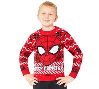 Marvel Spiderman Pullover Jungen, Weihnachtspullover Kinder - Geschenkidee für Kinder (Rot, 4-5 Jahre)