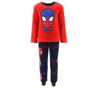 Marvel Spiderman Pyjama für Jungen, Kinder T-Shirt und Lange Hose, 2 Teiliger Weicher Fleece Pyjama, Geschenk für Kinder, Größe 3 Jahre | Rot