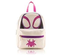 Marvel Spiderman-Rucksack für Herren, Damen, Unisex, niedlicher Mini-Rucksack, PU-Leder, 25,4 cm, Spiderman-Tasche und Zubehör, Ghost Spider, 10.2"H x 8.2"W x 3"D, Tagesrucksäcke