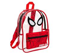 Marvel Spiderman Rucksack Jungen Schwimmtasche Klar Abwischbar Schulrucksack Kinder Transparent Schwimmen Strand Tasche, rot, Einheitsgröße