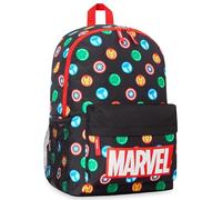 Marvel Spiderman Rucksack Kinder mit Designs von The Avengers Iron Man und Mehr Kinderrucksack Einschulung Geschenk (Schwarz Aop)