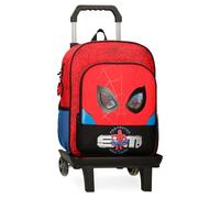 Marvel Spiderman Schulrucksack für Kinder, rot, Mochila Escolar con Carro, Schulrucksack mit Trolley