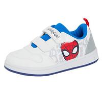 Marvel Spiderman-Sneaker für Jungen, leicht, einfach zu befestigen, Weiß, Weiß-graues Netz, 25 EU