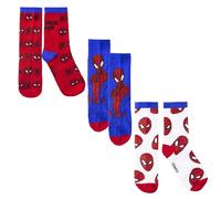 Marvel Spiderman Socken für Jungen, 3er-Pack Strümpfe im Spiderman Design, Geschenk für Jungen und Jugendliche, Größe EU 31/34