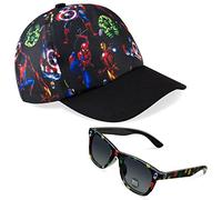 Marvel Spiderman Sonnenbrille Kinder Basecap Jungen Set Verstellbare Coole Sommer Kappe Kinder Sonnenbrillen UV400 Geschenke für Jungs (Marineblau/Multi)