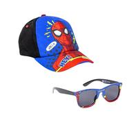 Marvel Spiderman Sonnenbrille und Hut für Jungen, Avengers Design, UV-Schutz, Kinder-Sommermütze für Jungen