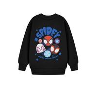 Marvel Spiderman Spidey & Seine Freunde Jungen-Sweatshirt, schwarz Comics Superhelden-Pullover für Kinder Grafik-Top für Jungen | Lizenzierte Bekleidung