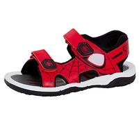 Marvel Spiderman Sport-Sandalen für Kinder, offene Zehen, einfach zu befestigen, Sommerschuhe, rot/schwarz, 28 EU