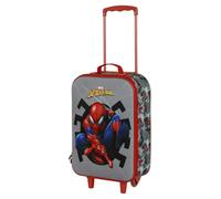 Marvel Spiderman Symbol-Soft 3D Trolley-Koffer, Grau, 17 x 33 x 52 cm, Kapazität 26 L