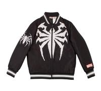 Marvel Spiderman und Venom Varsity Bomberjacken für Jungen, Spider-Man und Venom, Grafikdruck, leichte Varsity-Jacken, Schwarz, 6-7