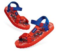 Marvel Spiderman Zehentrenner, Sommer Sandalen Jungen mit Verstellbaren Riemen - Geschenke für Jungs (Rot, 33 EU)
