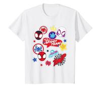 Marvel Spidey and His Amazing Friends Spidey Team Stickers T-Shirt, Kinder, Weiß, 98