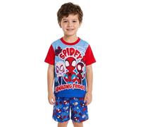 Marvel Spidey & His Amazing Friends Jungen-Schlafanzug | Spider-Man Kurz-Pyjama-Set | 100% Baumwolle Sommer Nachtwäsche | Kinder Superhelden-Nachtwäsche, blau, 5-6 Years