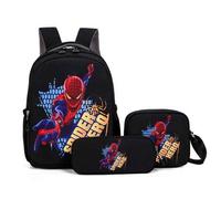 Marvel Spinne-Man Schulrucksack Drei-Teile-Set, großes Fassungsvermögen und faltbares Design, die Drei-Teile-Kombination ist für Reisen und Kurzstreck