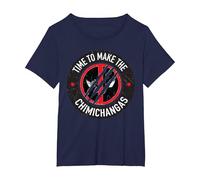 Marvel Studios Deadpool & Wolverine Chimichangas Claw Slash T-Shirt, Damen Große Größen, Marineblau, 1X