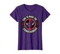 Marvel Studios Deadpool & Wolverine Chimichangas Claw Slash T-Shirt, Damen, Violett, 3XL
