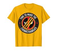 Marvel Studios Deadpool & Wolverine Chimichangas Claw Slash T-Shirt, Herren, Leuchtendes Gold, L