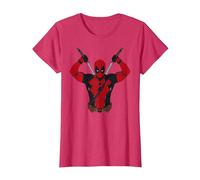 Marvel Studios Deadpool & Wolverine Deadpool Drawing Swords T-Shirt, Damen, Rot Meliert, S