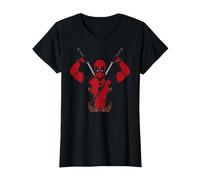 Marvel Studios Deadpool & Wolverine Deadpool Drawing Swords T-Shirt, Damen, Schwarz, S