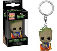Marvel Studios I am Groot - Groot with Cheese Puffs Schlüsselanhänger Funko Pock