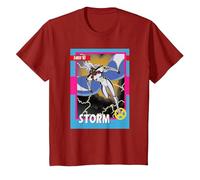 Marvel Studios X-Men ’97 Storm Retro Trading Card T-Shirt, Kinder, Cranberry, 140