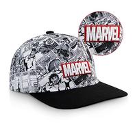 MARVEL Summer Baseball Kinder Cap, Bequem Cap als Sonnenschutz für Kinder und Jugendliche, Jungen und Mädchen, Schwarz und Weiß