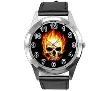 Marvel Super Hero Ghost Rider Armbanduhr GBB09, Totenkopf-Design, Xams-Kinder-Armbanduhr