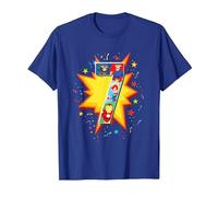 Marvel Super Heroes 7th Birthday Graphic T-Shirt, Herren, Königsblau, XXL