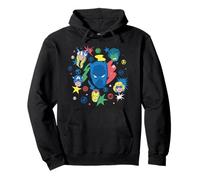 Marvel Super Heroes Avengers Black Panther Big Face Retro Pullover Hoodie