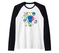 Marvel Super Heroes Avengers Black Panther Big Face Retro Raglan