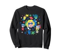 Marvel Super Heroes Avengers Captain Marvel Big Face Retro Sweatshirt