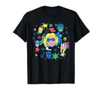 Marvel Super Heroes Avengers Captain Marvel Big Face Retro T-Shirt