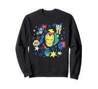 Marvel Super Heroes Avengers Iron Man Big Face Retro Sweatshirt