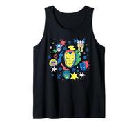 Marvel Super Heroes Avengers Iron Man Big Face Retro Tank Top