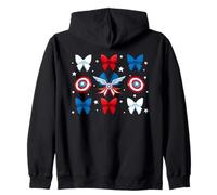 Marvel Super Heroes Captain America Coquette Bows Americana Kapuzenjacke