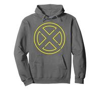 Marvel Super Heroes Neon Light Sign X-Men Symbol X Logo Pullover Hoodie, Unisex für Erwachsene, Anthrazit, L