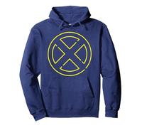 Marvel Super Heroes Neon Light Sign X-Men Symbol X Logo Pullover Hoodie, Unisex für Erwachsene, Marineblau, M
