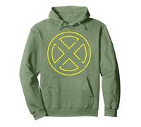 Marvel Super Heroes Neon Light Sign X-Men Symbol X Logo Pullover Hoodie, Unisex für Erwachsene, Salbeigrün, M