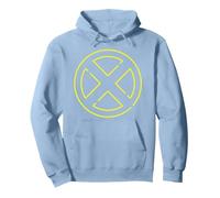 Marvel Super Heroes Neon Light Sign X-Men Symbol X Logo Pullover Hoodie, Unisex für Erwachsene, Taubenblau, XXL
