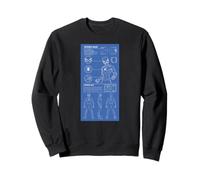 Marvel Super Heroes Spider-Man Costume Schematic Blueprints Sweatshirt