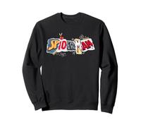 Marvel Super Heroes Spider-Man Logo Torn Paper Collage Sweatshirt