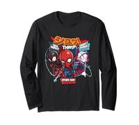 Marvel Super Heroes Spider-Man Trio SD Heroes Kawaii Japan Langarmshirt