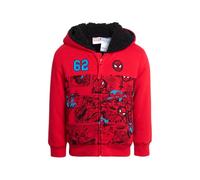 Marvel Sweatshirt für Jungen, weiches Fleece, vollständig mit Sherpa gefüttert, mit Reißverschluss, Avengers & Spider-Man Sweatshirts für Jungen (3T-7), Spider Red, 6