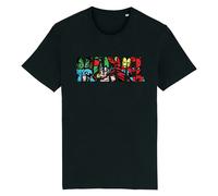 Marvel - T-Shirt für Herren/Damen Unisex (Schwarz/Rot/Grün) XL