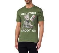 Marvel Herren Megugamts072 T-Shirt, kaki, S