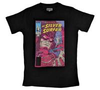 Marvel T Shirt Galactus & Silber Surfer Nue offiziell Herren Schwarz L