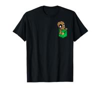 Marvel T-Shirt mit Groot auf der linken Brusttasche, Klassische Passform, Schwarz, S, Unisex, Kurzarm, 100% Baumwolle, Cartoon-Muster, Superhelden, Damen, Marvel-Fans